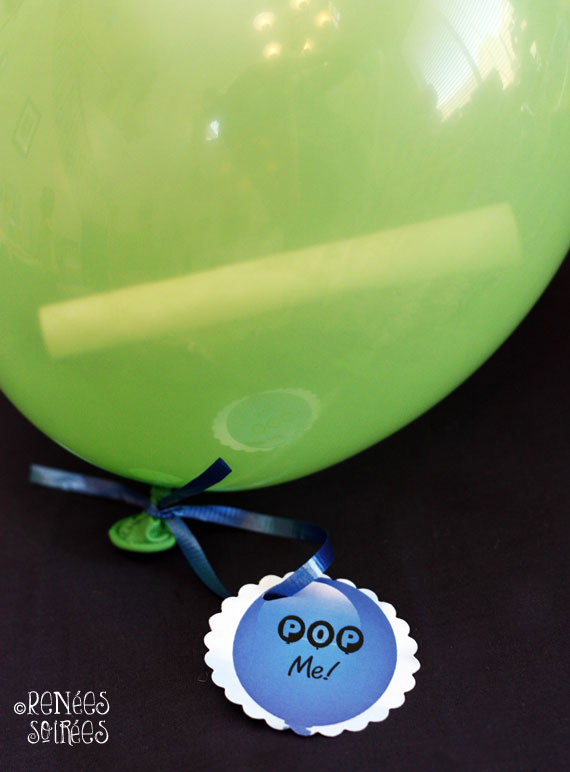 Balloon with rolled up invitation inside