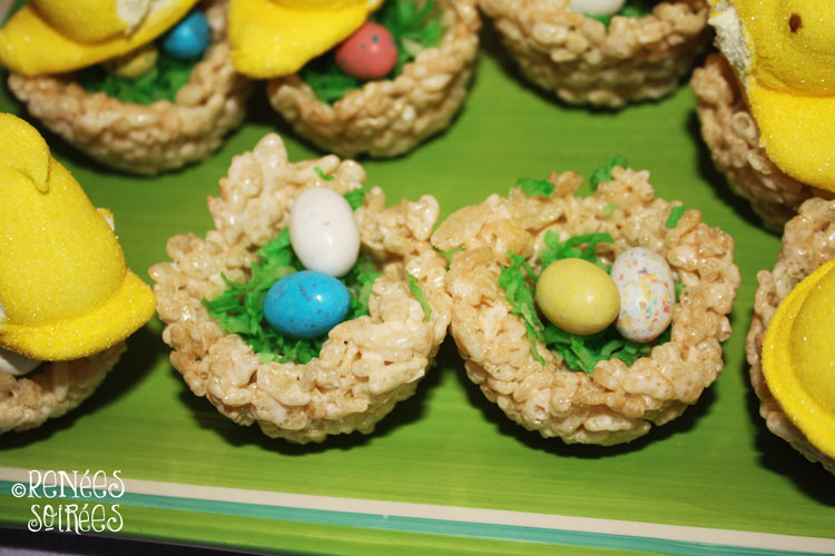 rice krispie candy nests for Easter