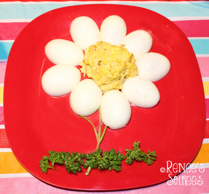 Egg Salad flower on Renees Soirees